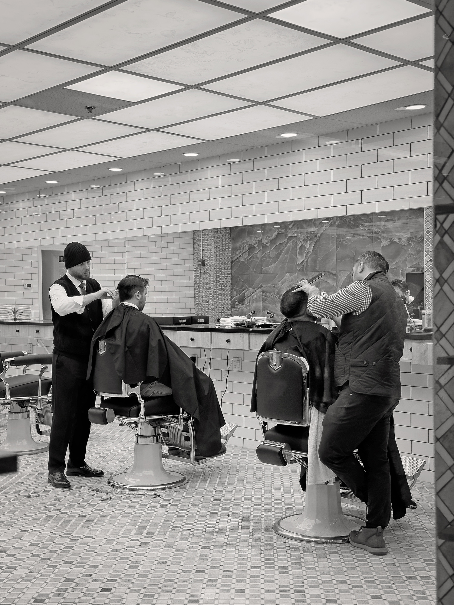 Christoph Radke, New York City, Rockefeller Center, hair dressers, 2024